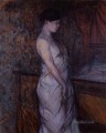 Mujer con camisa de pie junto a una cama Madame Poupoule 1899 Toulouse Lautrec Henri de